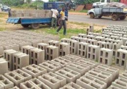 loading blocks into vehicle in Nigeria