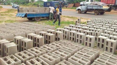 loading blocks into vehicle in Nigeria